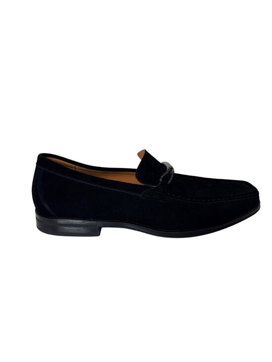 Stacy Adams Mens Black Suede Loafers With Memory Foam Insole & Metal Bit Detail main image 7